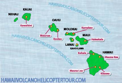 Hawaii Volcano Map